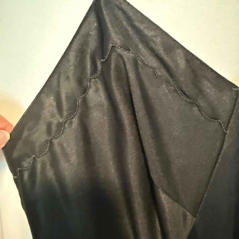 Vintage Sears Black Full Dress Slip Size 34 Tall Adjustable Straps - Picture 4 of 11